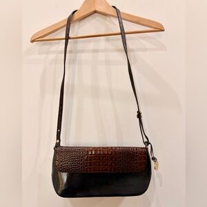 Brahmin DARIA Luxury Croc Embossed Leather Bag